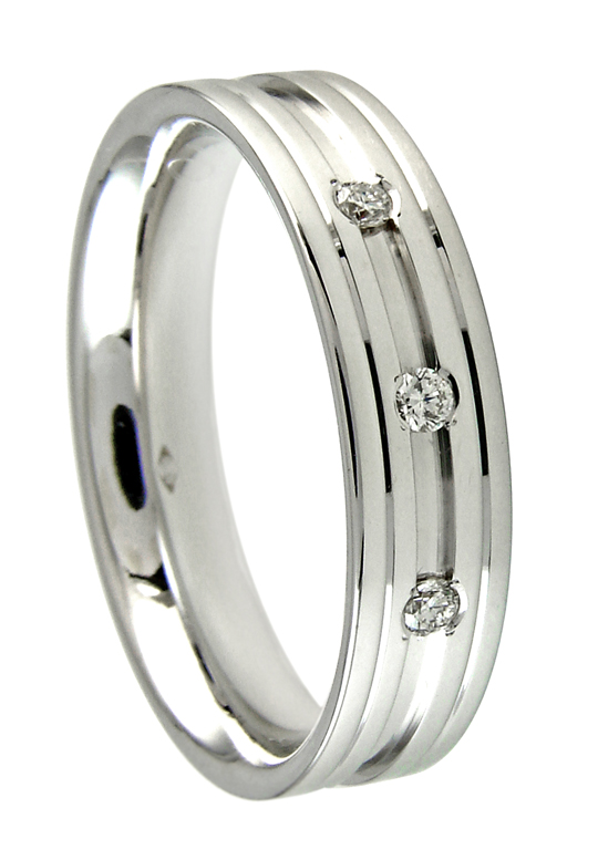 custom diamond wedding band white gold 18k