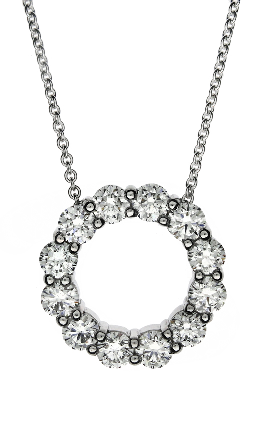 A circle of 12 0.30ct diamonds in white gold