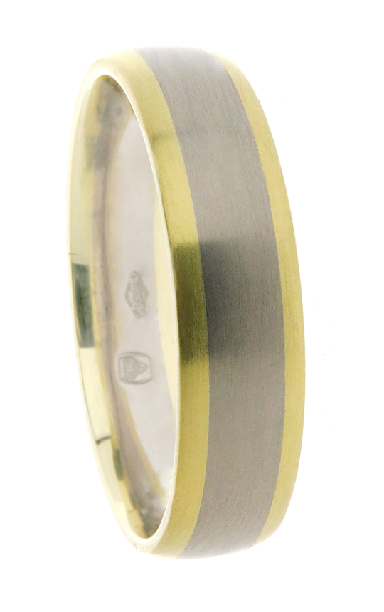 Two tone gold wedding band