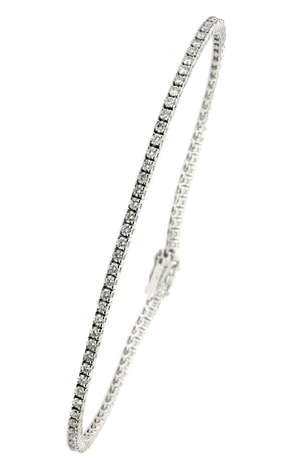 tennis bracelet in white gold 18k