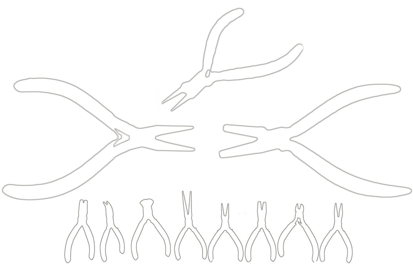 silhouette of jewellery pliers