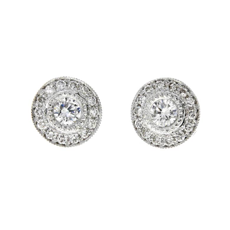 Diamond Halo Earrings | Diamant