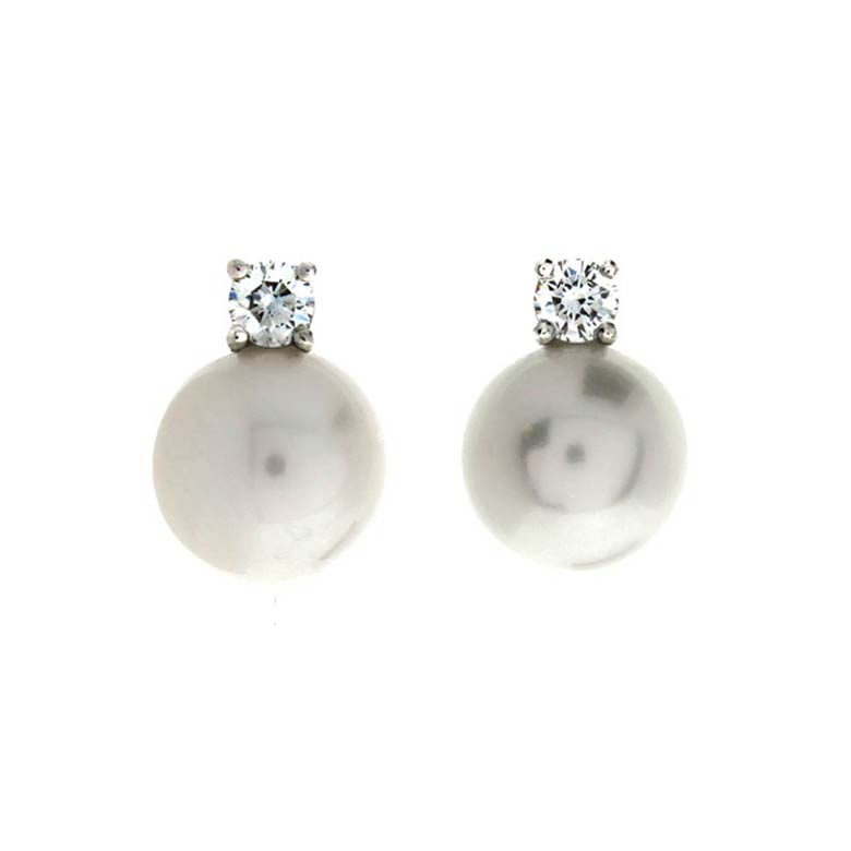 Diamond and Pearl Earrings | Diamant